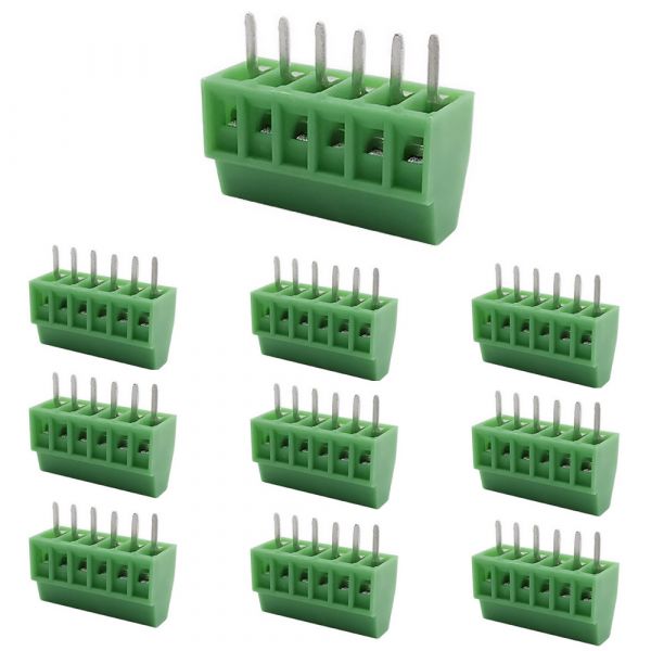 10x Schraubklemmen 6 Pin 2.54mm 150V 6A für 26-18 AWG Kabel