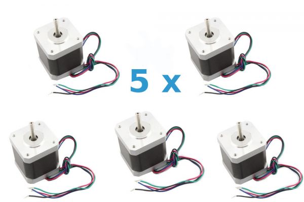 5 x Standard Nema 17 Schrittmotor