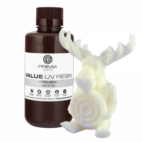 PrimaCreator Value UV Resin TOUGH (wie ABS) - 500 ml - White