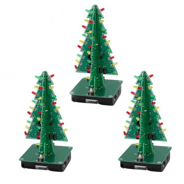 3x Bausatz LED-Weihnachtsbaum