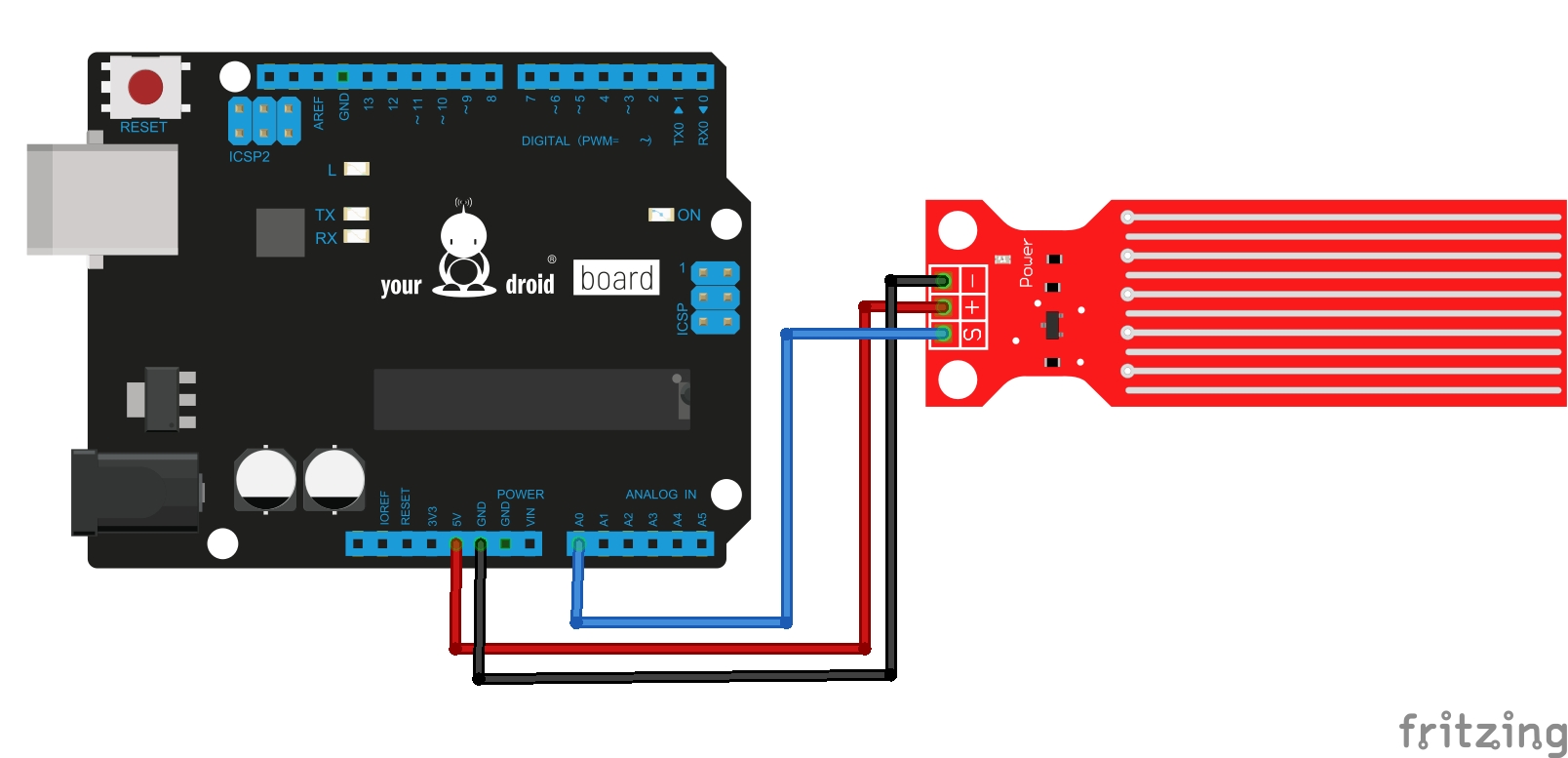 Wasserstandsensor mit Arduino auslesen