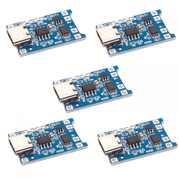 5x TP4056 1A Lithium Lademodul für Arduino Mini USB