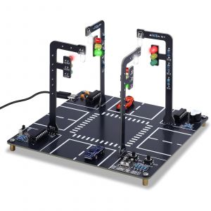 Bausatz LED Ampel Simulator mit Sound Lötbausatz STEM Lernkit