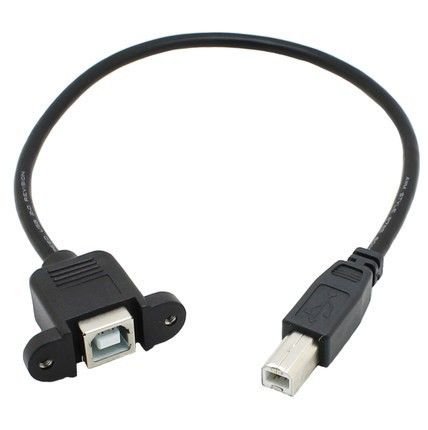 USB 2.0 B Stecker auf USB B Buchse Panel Mount 30 cm