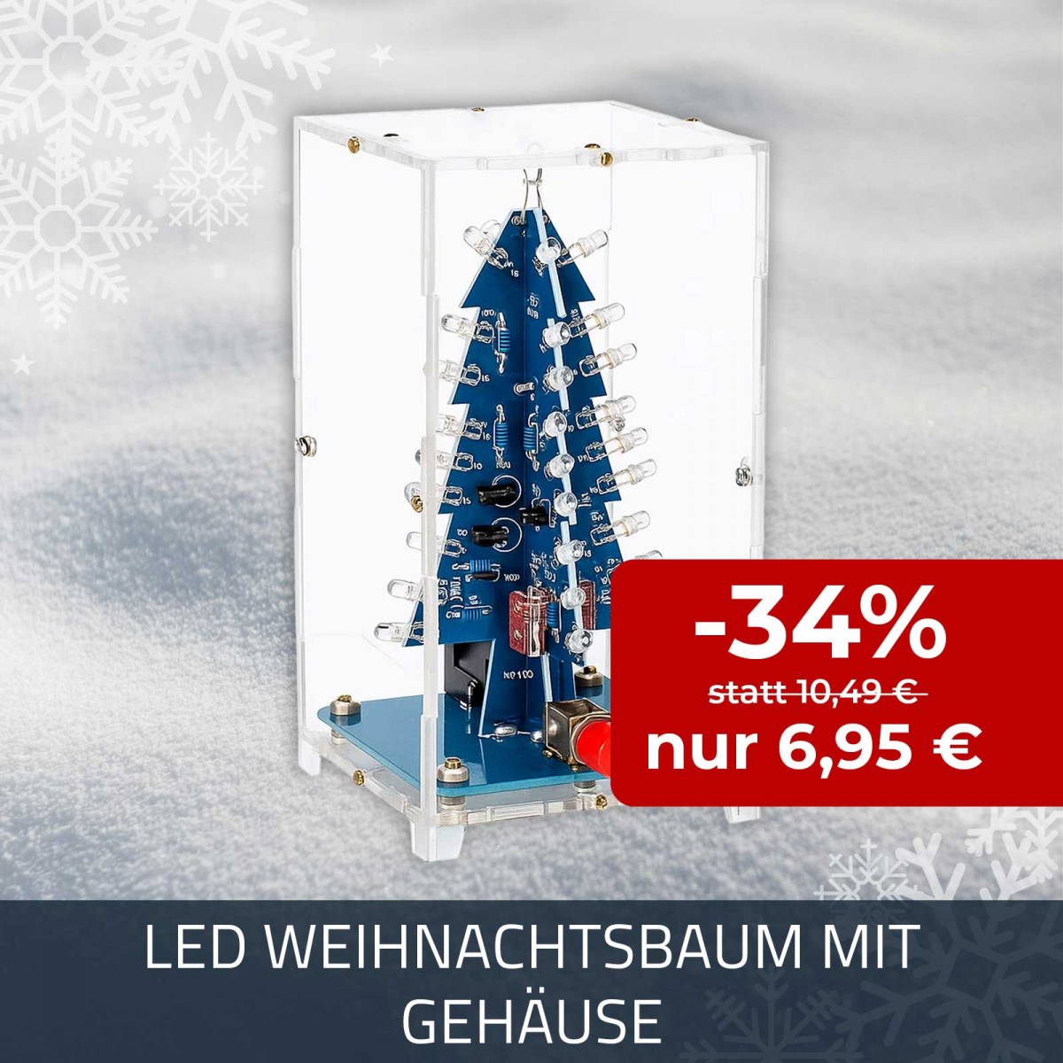 Bausatz LED-Weihnachtsbaum RGB mit Gehäuse