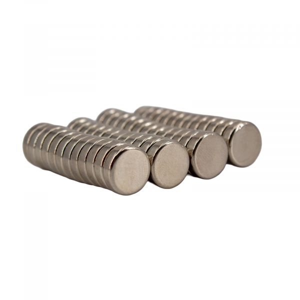 Neodym Magnet rund 10x3mm N35 50er Pack