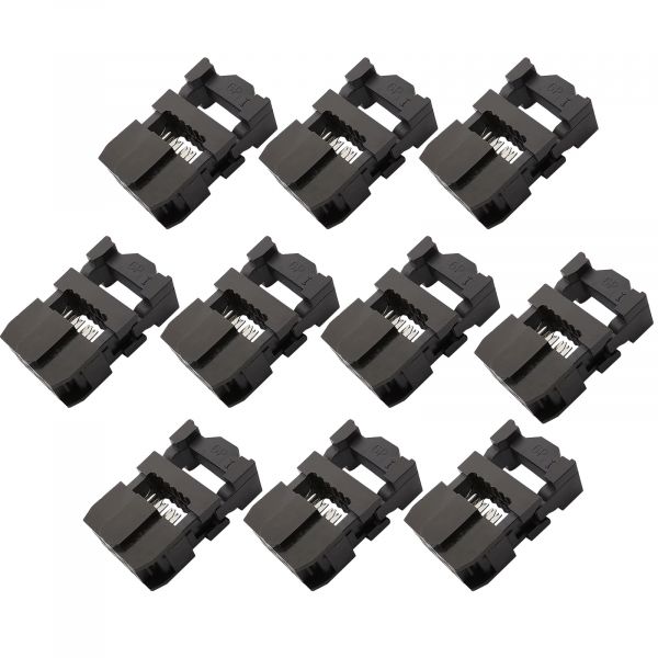 10 Stück IDC Buchse 6-Polig 2x3P 2.54mm