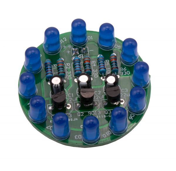 Bausatz LED-Lauflicht zum Löten blau