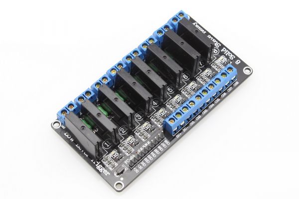 8 Kanal Solid State Relais SSR Modul 5V/230VAC Low Level Trigger