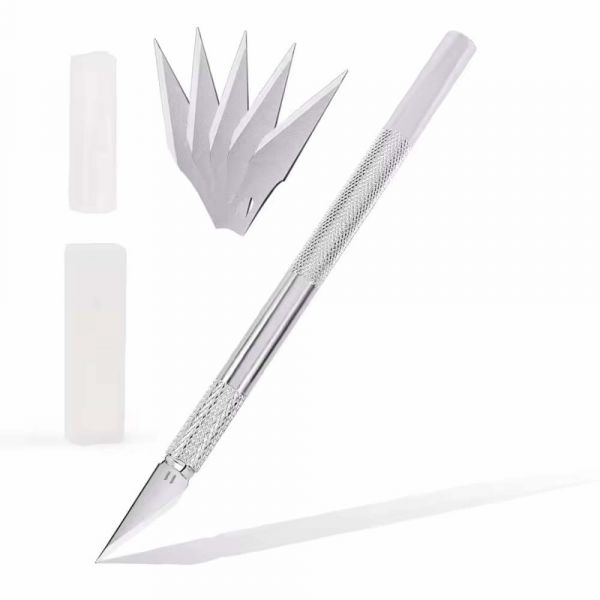 Präzisionsmesser mit 6 Klingen – Skalpell Cutter für Gravur, Modellbau & DIY