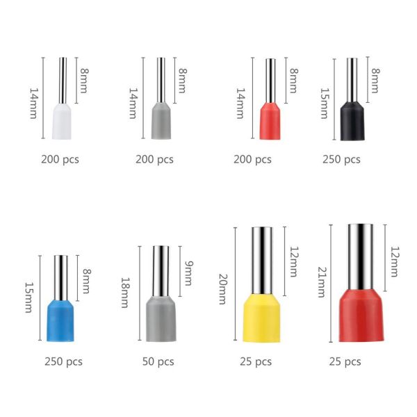 Aderendhülsen Set 2000 Stück – Isolierte Crimpverbinder 0,5–10 Mm²
