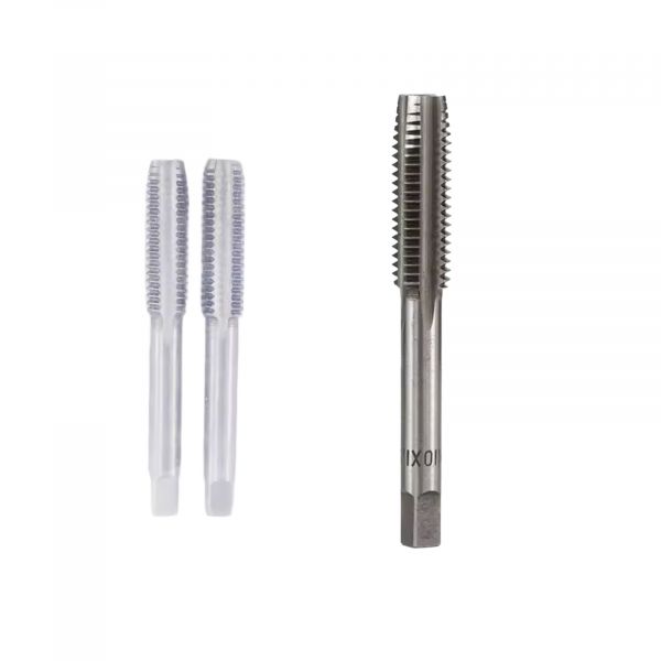 2x M10 Gewindebohrer HSS – Metrischer Handgewindebohrer mit gerader Nut