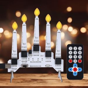 Bausatz Elektronische LED Kerzen mit Fernbedienung 10 Lichtmodi