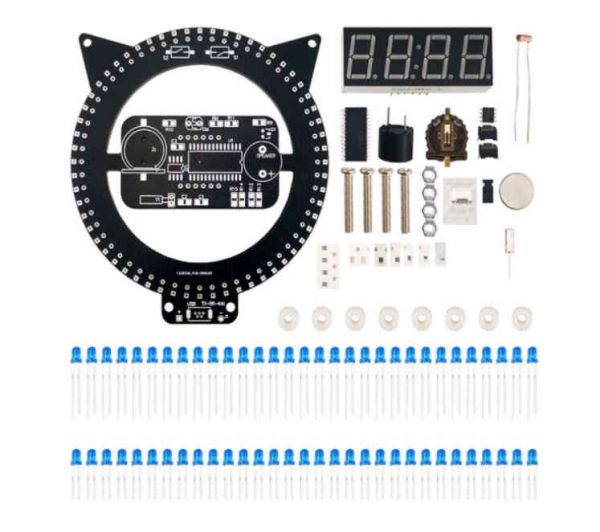 Bausatz Elektronische Uhr mit blauen LEDs