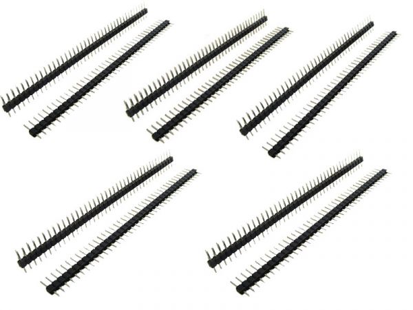 10x 40 Pin 2,54 mm Stiftleiste einreihig