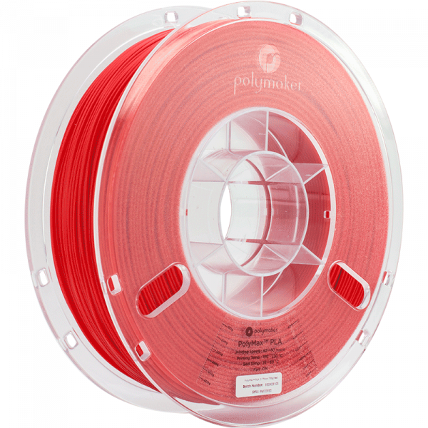 Polymaker PolyMax Tough PLA Filament Rot (red) 1.75mm 750g