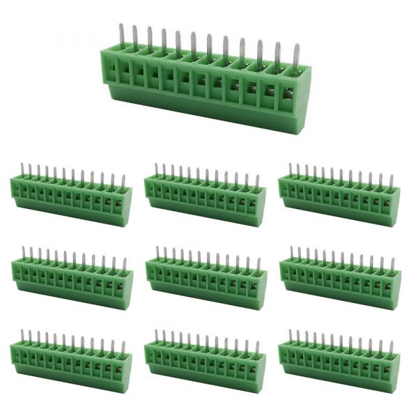 10x Schraubklemmen 12 Pin 2.54mm 150V 6A für 26-18 AWG Kabel