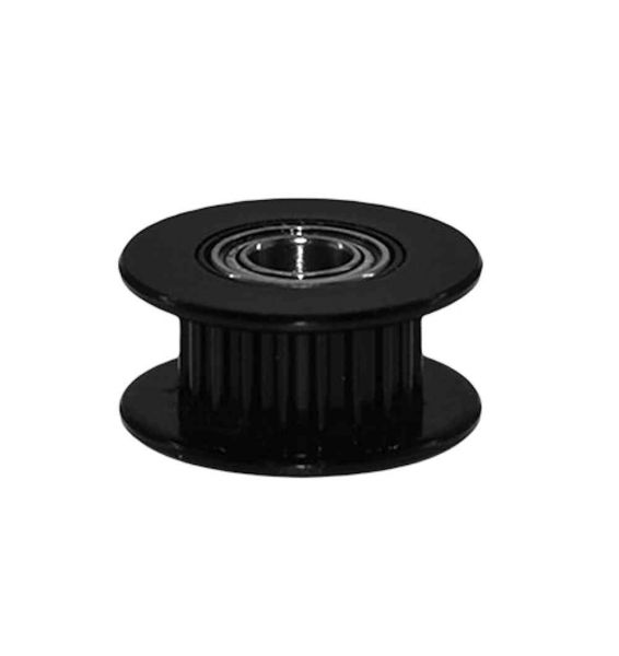 GT2 Riemenscheibe Idler 20 Zähne 5mm Bohrung für 6mm (Schwarz)