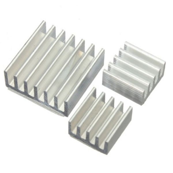 3x Aluminium Kühlkörper für Raspberry Pi (ohne Klebefläche)