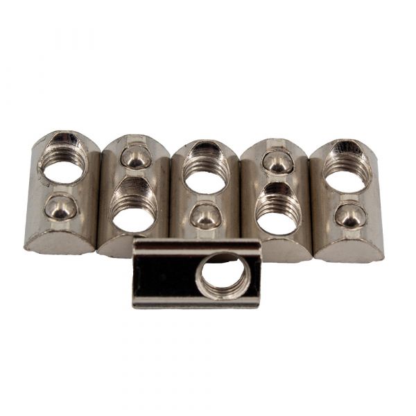 20x Nutenstein M6 Nut 8 einschwenkbar