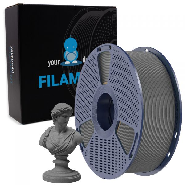 yourDroid highspeed PLA Filament Marmor Ashen Concrete 1.75mm 1kg
