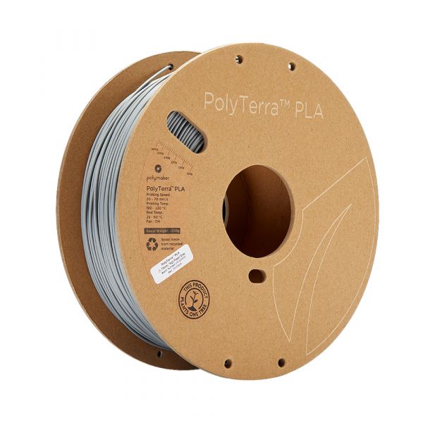 Polymaker PolyTerra PLA Filament Fossil Grey 1.75mm 1kg