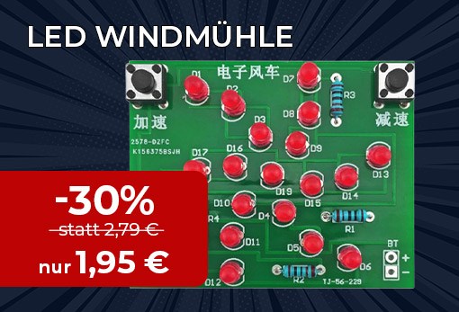 Bausatz Elektronische LED Windmühle