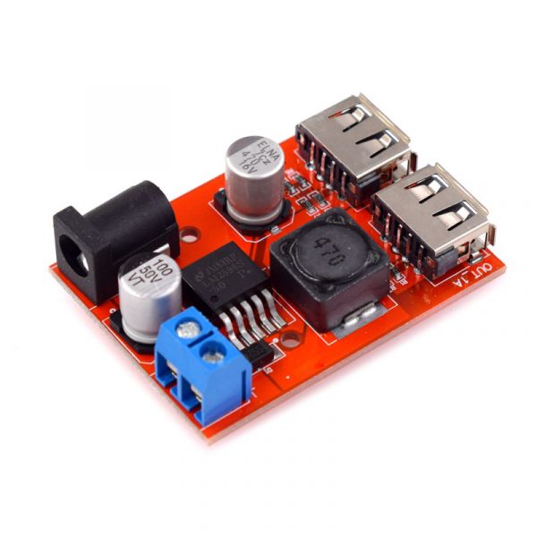 Spannungswandler LM2596 Step-Down Modul DC 9-36V zu 5V 3A Dual USB