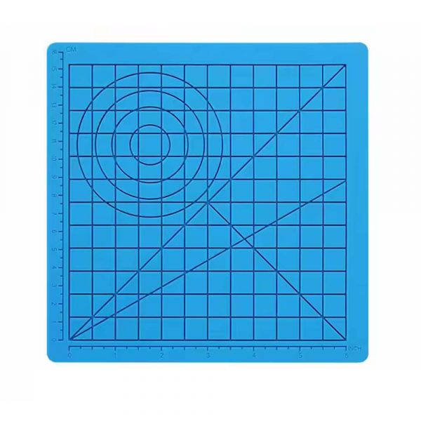 3D-Druckstift Matte Unterlage Design Pad mit geometrischen Formen 177x177mm blau