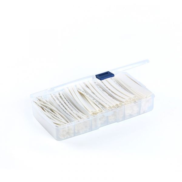 165 Schrumpfschläuche im Sortiment 600V 2mm 3mm 4mm 5mm 6mm 8mm (weiss)