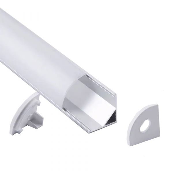 LED Aluminium Profil Schiene Winkel 16x16mm mit Abdeckung
