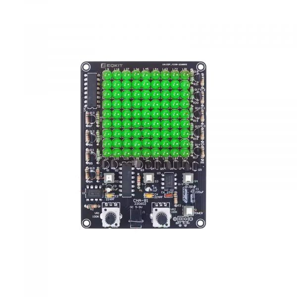 Bausatz: LED Spiel – DIY Lötkit mit 81 grünen LEDs & Lauflichteffekt