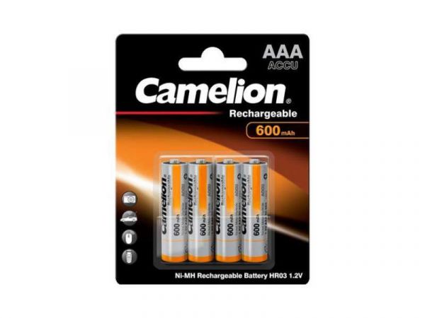 Camelion AAA Micro Akku 600mAh NiMH, schnellladefähig (4 St.)