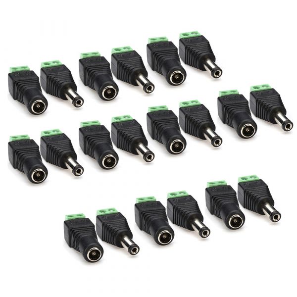 10x DC Hohlstecker Adapter Paar