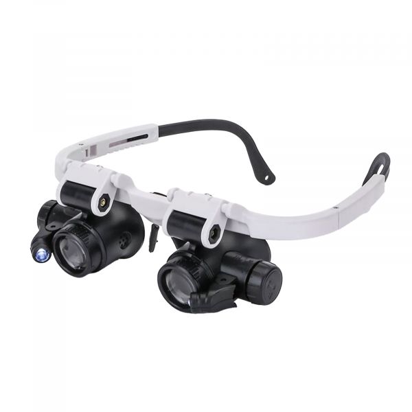Lupenbrille 8x Vergrößerungsbrille mit LED