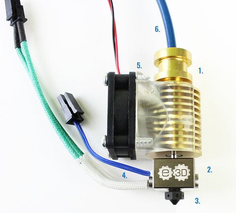 E3D V6 Gold Hotend Kit 1.75mm 12V