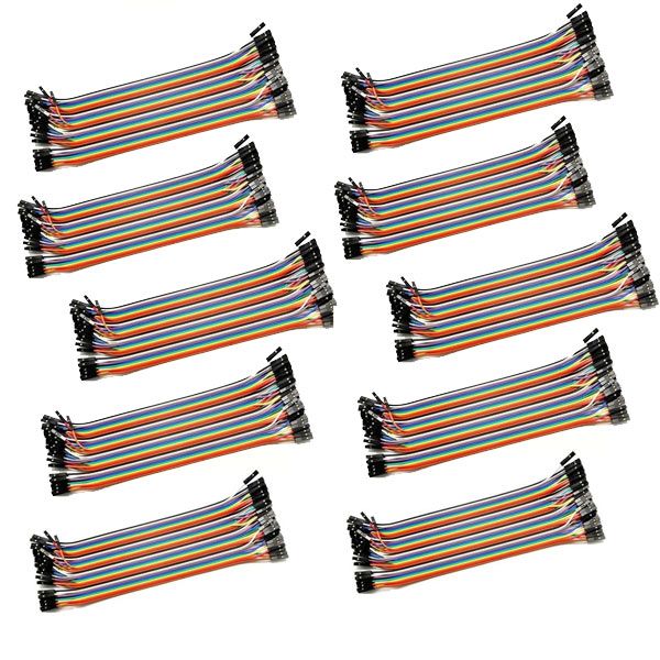 10x 40 Pin Dupont Kabel Buchse-Buchse 20 cm