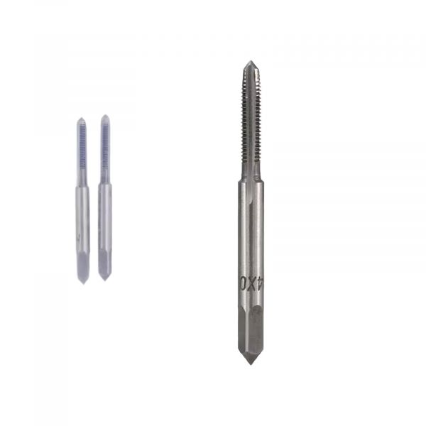 2x M4 Gewindebohrer HSS – Metrischer Handgewindebohrer mit gerader Nut