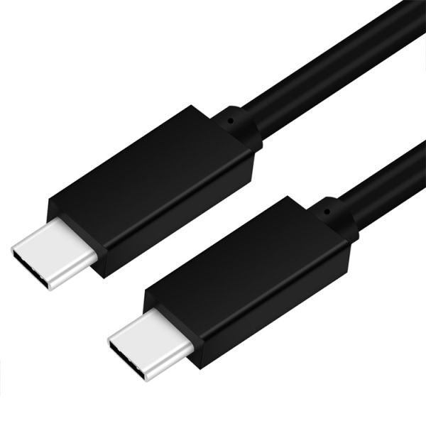 1m USB 3.1 Kabel Typ C-Stecker auf C-Stecker, GEN2, 10GBPS 3.1, mit E-Mark, Vernickelt, Schwarz