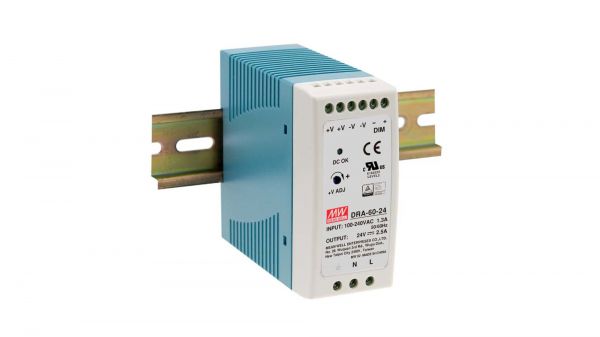 Meanwell Netzteil 12V 5A DIN-Schiene 60W DRA-60-12