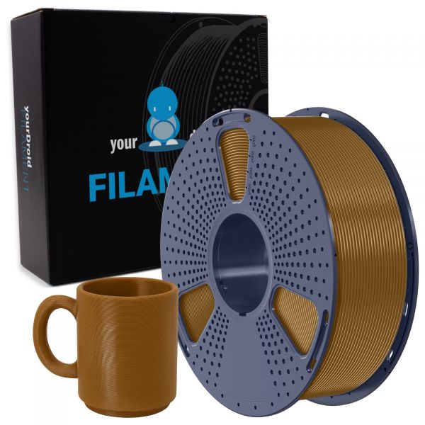 yourDroid PLA+ Filament Kaffeebraun 1.75mm 1kg