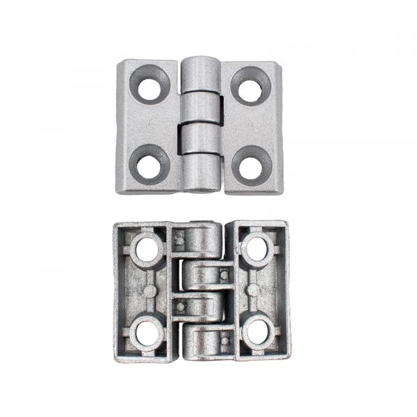 2x Metall Scharniere für 3030 Aluminiumprofile Silber