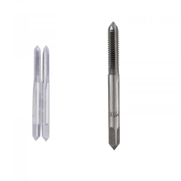 2x M6 Gewindebohrer HSS – Metrischer Handgewindebohrer mit gerader Nut