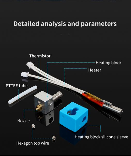 Hotend Kit Für Anycubic Kobra 3 - Aluminiumlegierung Ersatzteil