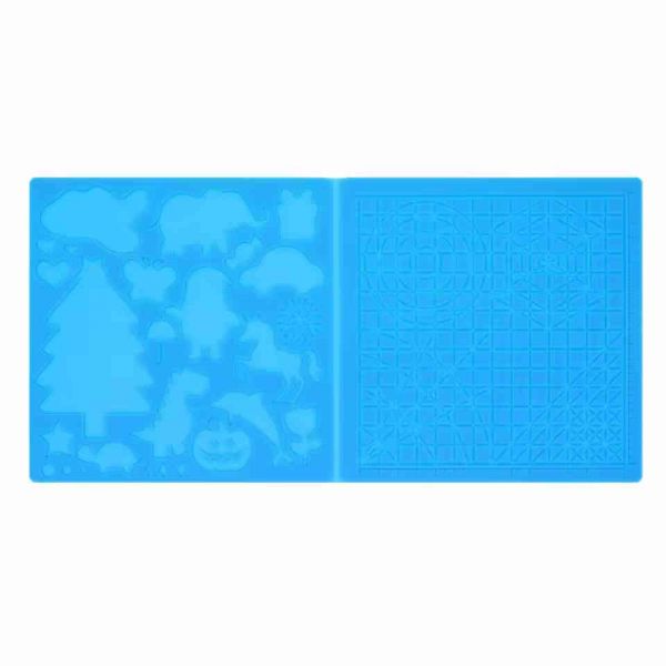 3D-Druck Stift Silikon Unterlage mit Vorlagen für Kinder und Anfänger 41x20 cm Blau